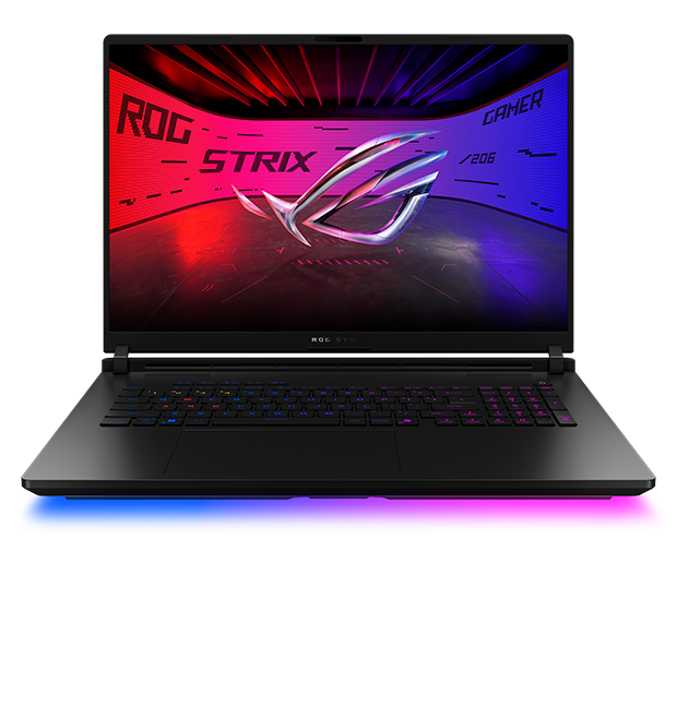 Notebook ASUS ROG Strix Scar 18, vista de sus acabados y diseño